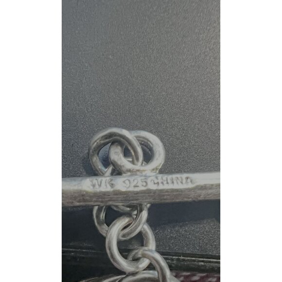 Sterling Silver Bracelet Turquoise Stone Toggle signed WR - Picture 3 of 10